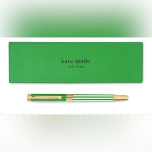 kate spade Green Striped Gold-Trim Ballpoint Pen
